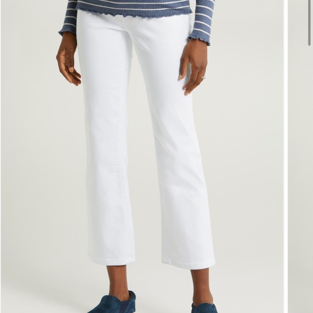 White maternity jeans